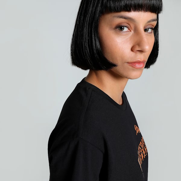 Graphic Animal Women's Relaxed Fit Tee, PUMA Black, extralarge-IND