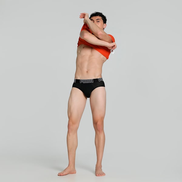 Bamboo Men's Briefs, PUMA Black-PUMA White, extralarge-IND