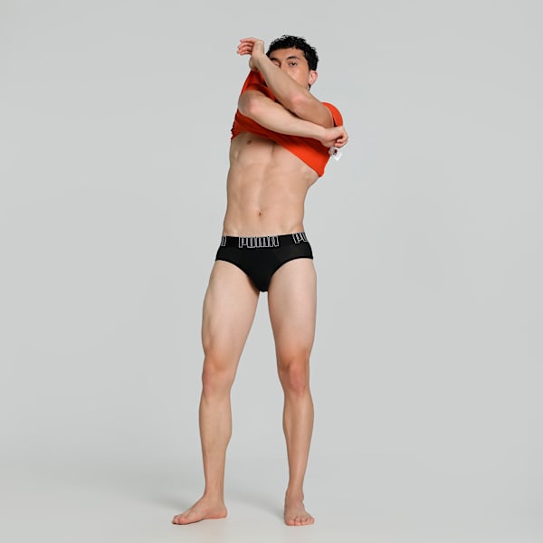 PUMA Bamboo Men's Briefs, PUMA Black-PUMA White, extralarge-IND