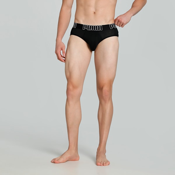 PUMA Bamboo Men's Briefs, PUMA Black-PUMA White, extralarge-IND