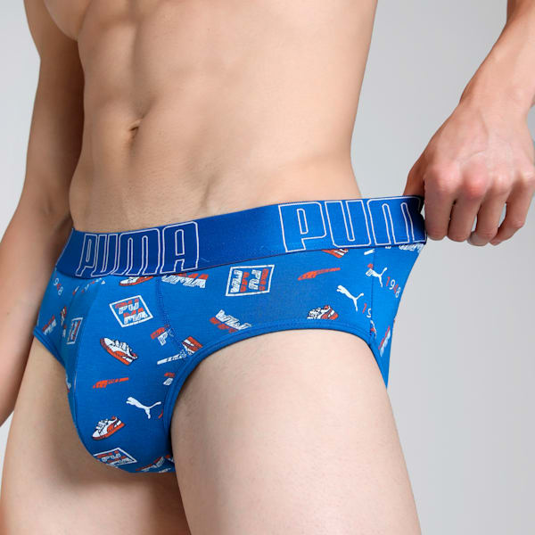 Bamboo Men's Printed Briefs, PUMA Team Royal-PUMA White, extralarge-IND