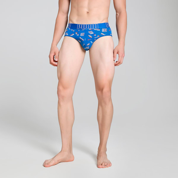 Bamboo Men's Printed Briefs, PUMA Team Royal-PUMA White, extralarge-IND