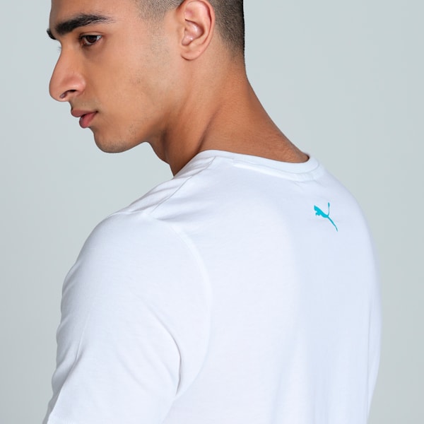 Men's Logo Graphic Slim Fit Tee, PUMA White, extralarge-IND