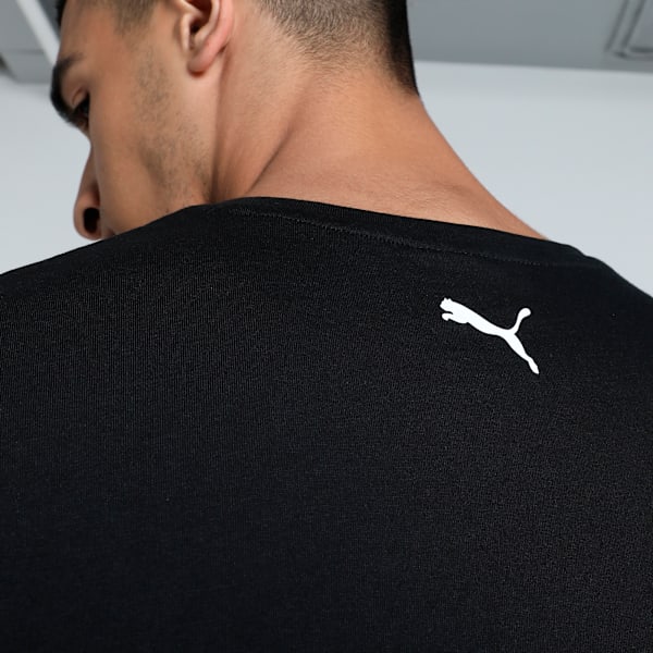 No.1 Logo Graphic Men's Slim Fit Tee, PUMA Black, extralarge-IND