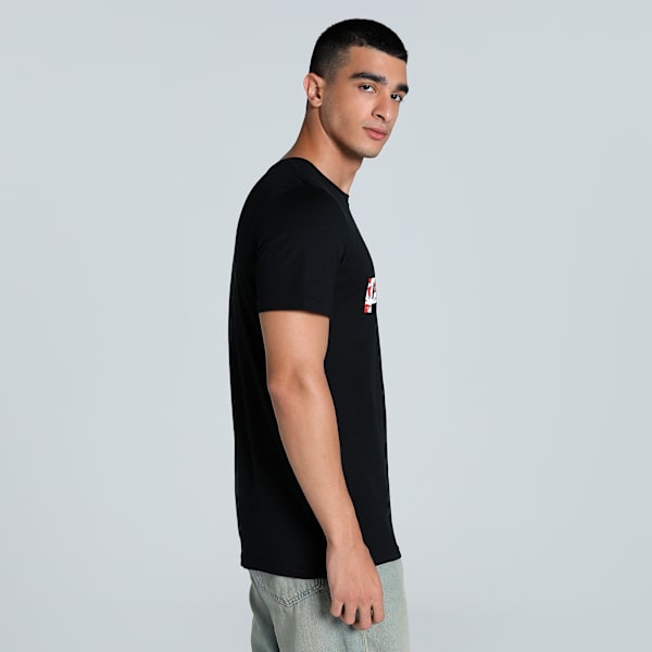 No.1 Logo Graphic Men's Slim Fit Tee, PUMA Black, extralarge-IND