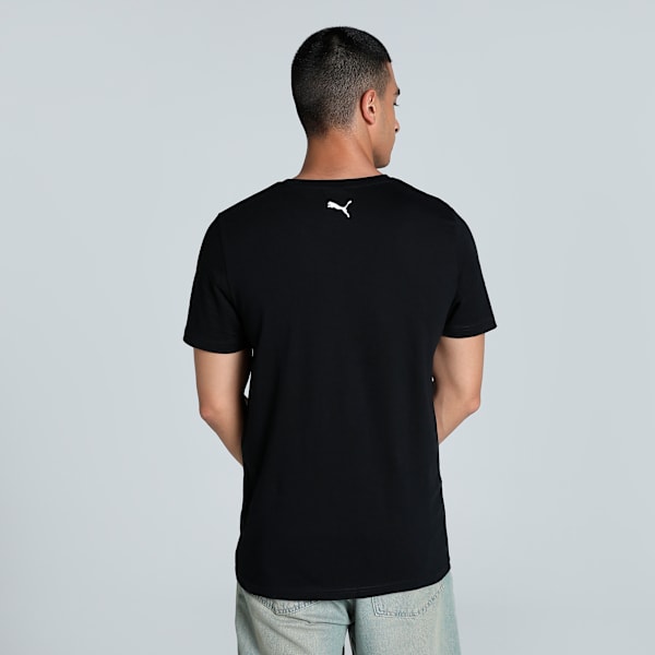 No.1 Logo Graphic Men's Slim Fit Tee, PUMA Black, extralarge-IND