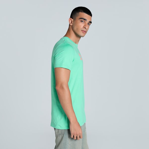 Shaded Logo Men's Slim Fit Tee, Green Glimmer, extralarge-IND