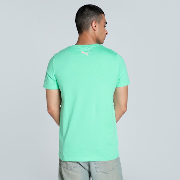 Shaded Logo Men's Slim Fit Tee, Green Glimmer, extralarge-IND