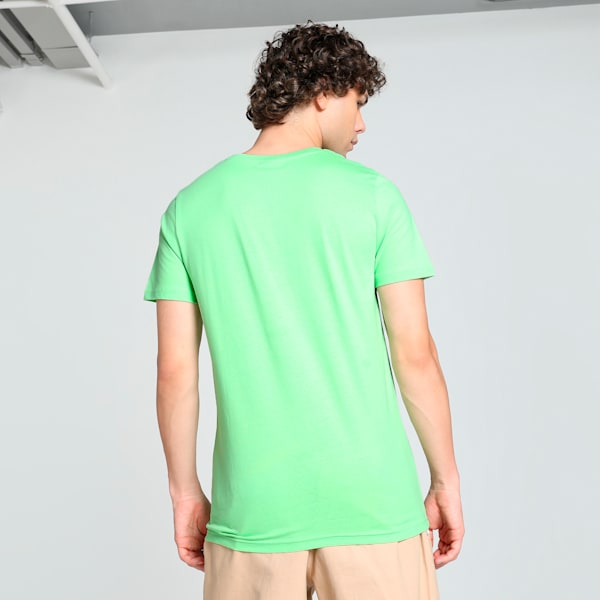 Wording Graphic Men's Slim Fit Tee, Paradise Green, extralarge-IND