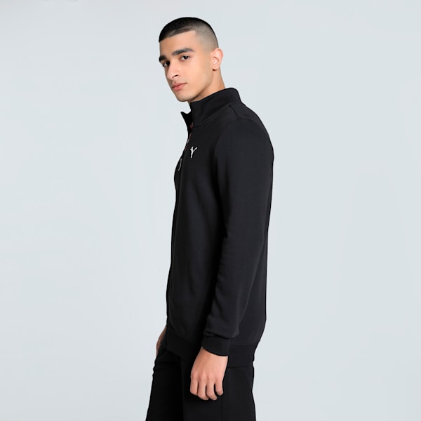ESS Logo Mens Slim Fit Track Jacket, PUMA Black, extralarge-IND