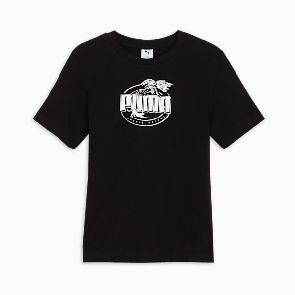 メンズ パーム リゾート グラフィック 半袖 Tシャツ, PUMA Black, extralarge-JPN