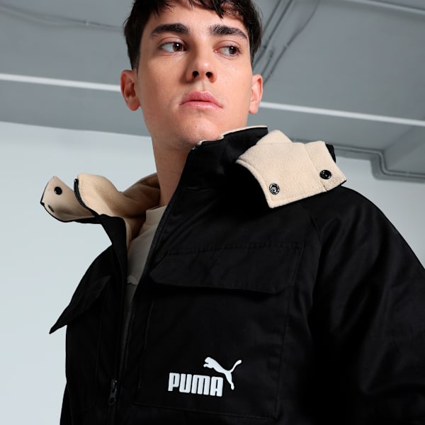 Men's Slim Fit Woven Winter Jacket, PUMA Black, extralarge-IND