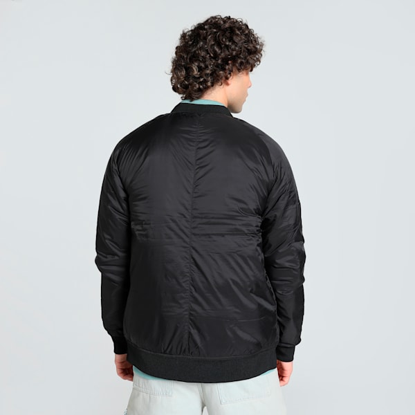 Men's Slim Fit Bomber Jacket, PUMA Black, extralarge-IND