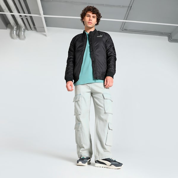 Men's Slim Fit Bomber Jacket, PUMA Black, extralarge-IND