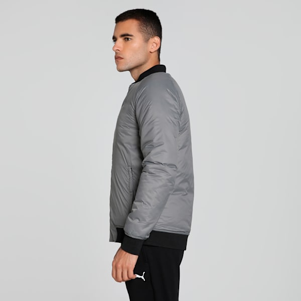 Men's Slim Fit Bomber Jacket, Cast Iron-logo, extralarge-IND