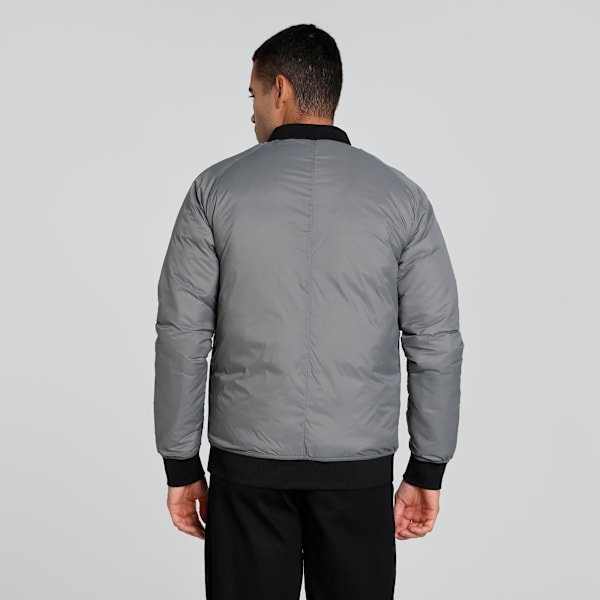 Men's Slim Fit Bomber Jacket, Cast Iron-logo, extralarge-IND