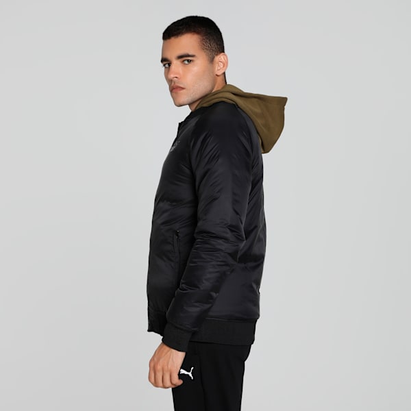 Men's Slim Fit Bomber Jacket, PUMA Black-logo, extralarge-IND