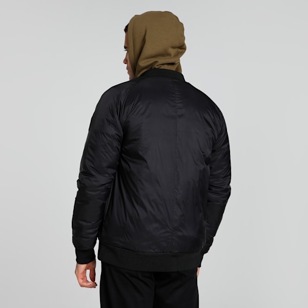 Men's Slim Fit Bomber Jacket, PUMA Black-logo, extralarge-IND