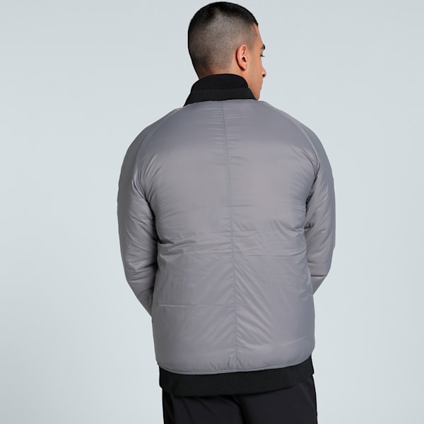 Men's Slim Fit Bomber Jacket, Cast Iron, extralarge-IND
