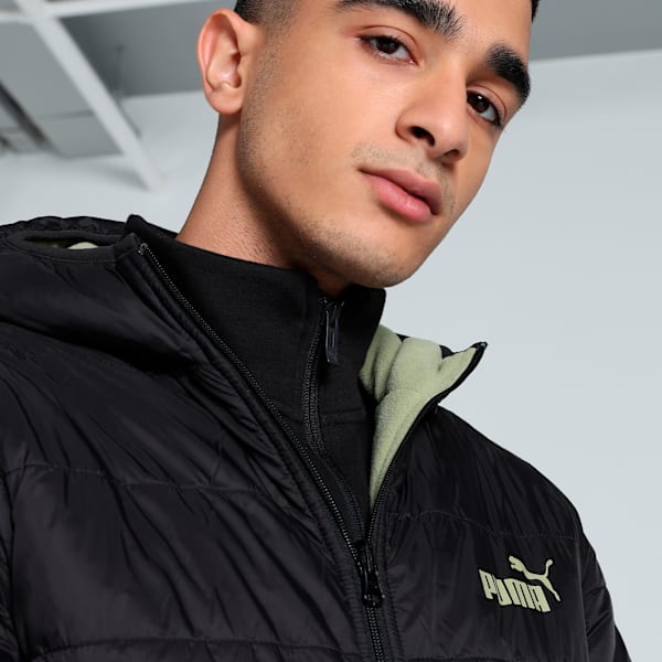 Men's Reversible Slim Fit Fleece Jacket, PUMA Black, extralarge-IND
