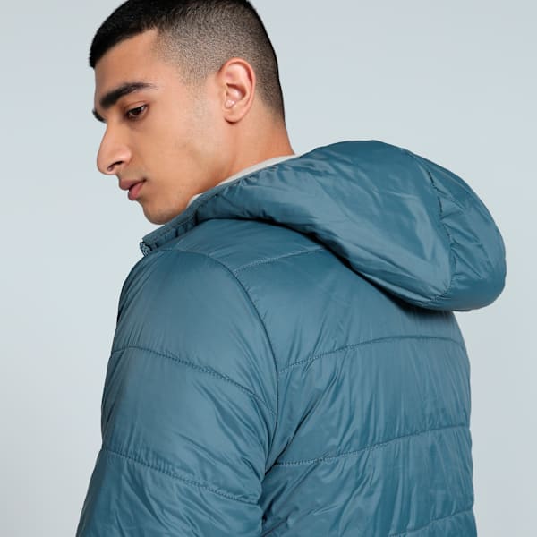 Men's Reversible Slim Fit Fleece Jacket, Gray Skies, extralarge-IND