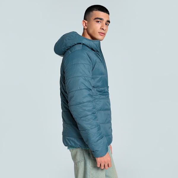 Men's Reversible Slim Fit Fleece Jacket, Gray Skies, extralarge-IND