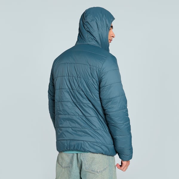 Men's Reversible Slim Fit Fleece Jacket, Gray Skies, extralarge-IND