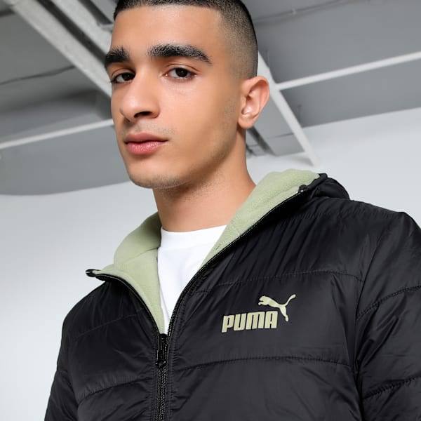 Men's Reversible Slim Fit Fleece Jacket, PUMA Black-logo, extralarge-IND