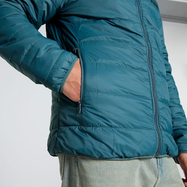 Men's Reversible Slim Fit Fleece Jacket, Gray Skies-logo, extralarge-IND