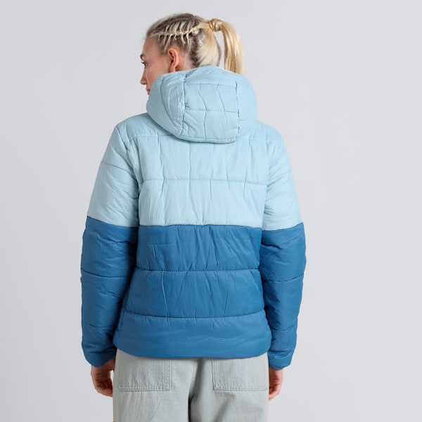 Women's Colorblock Hooded Jacket, Blue Horizon-Frosted Dew, extralarge-IND