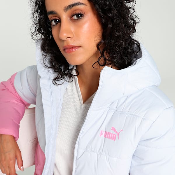Women's Colorblock Hooded Jacket, Mauved Out-Silver Mist, extralarge-IND