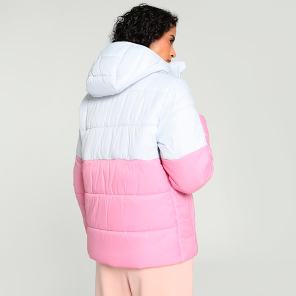 Women's Colorblock Hooded Jacket, Mauved Out-Silver Mist, extralarge-IND