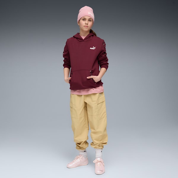ESS GRAPHIC Animal Hoodie Youth, Ruby Shimmer, extralarge