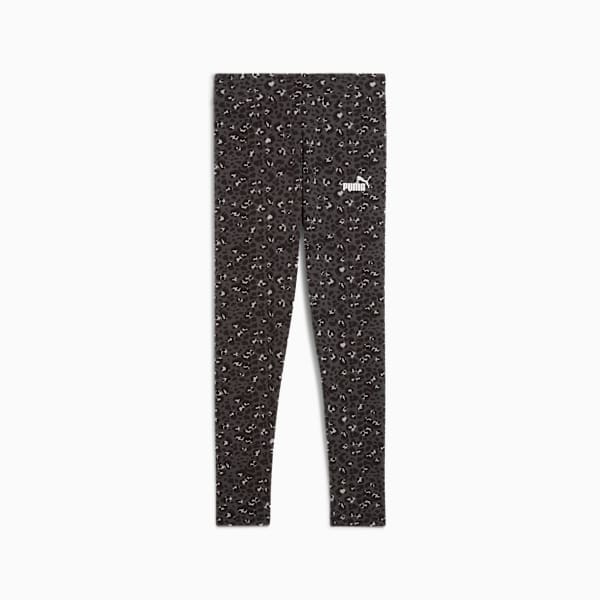 Essentials Graphic Animal Print Leggings Youth, PUMA Black, extralarge-GBR