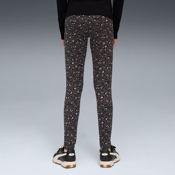 Essentials Graphic Animal Print Leggings Youth, PUMA Black, extralarge-GBR
