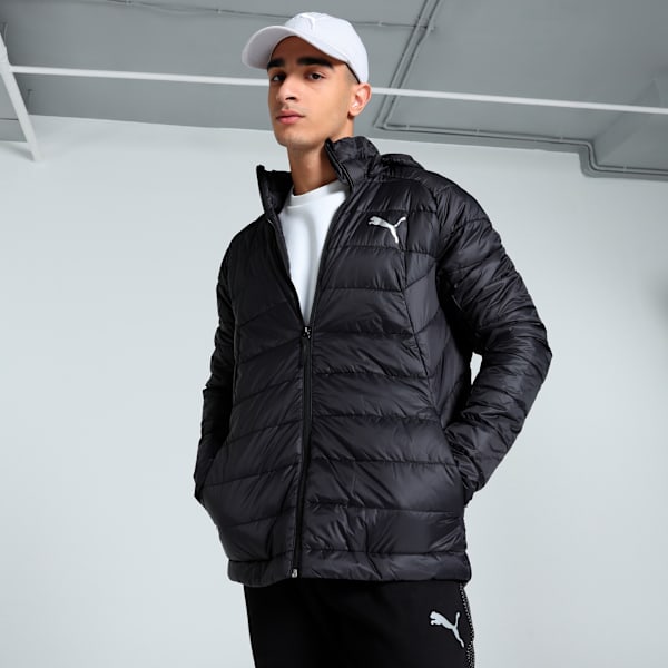 PackLITE PWRWarm Men's Slim Fit Hooded Jacket, PUMA Black, extralarge-IND