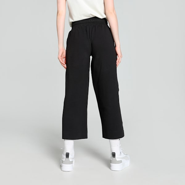 Essentials Women's Wide Leg 7/8 Pants, PUMA Black, extralarge-IND