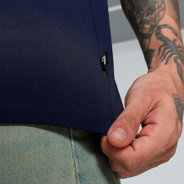 Men's Jersey Polo, Peacoat, extralarge-IND