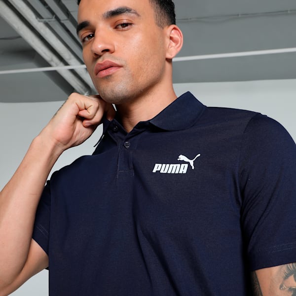 Men's Jersey Polo, Peacoat, extralarge-IND