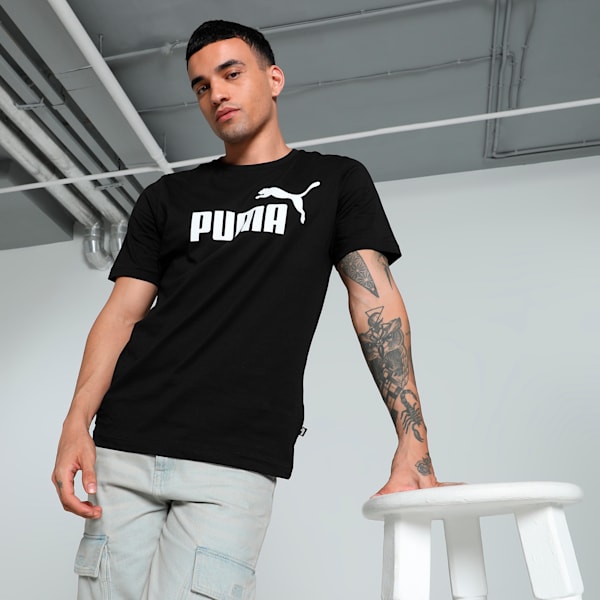 Men's Logo Tee, Puma Black, extralarge-IND