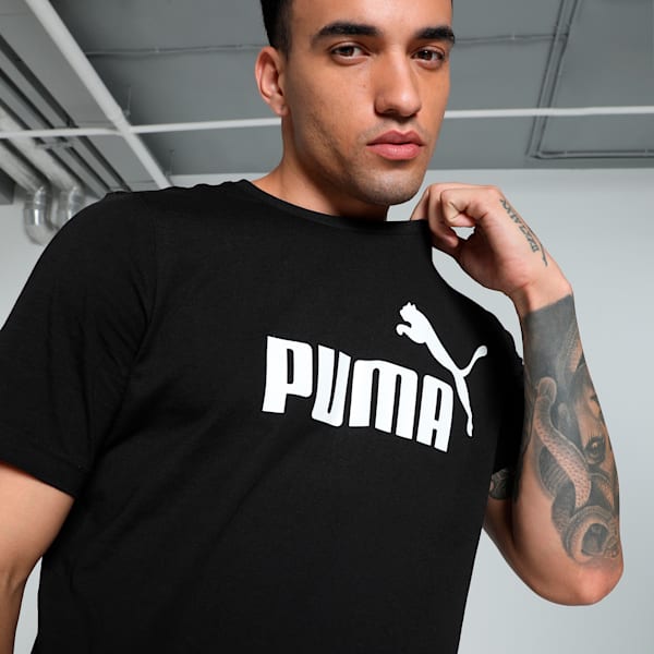 Men's Logo Tee, Puma Black, extralarge-IND