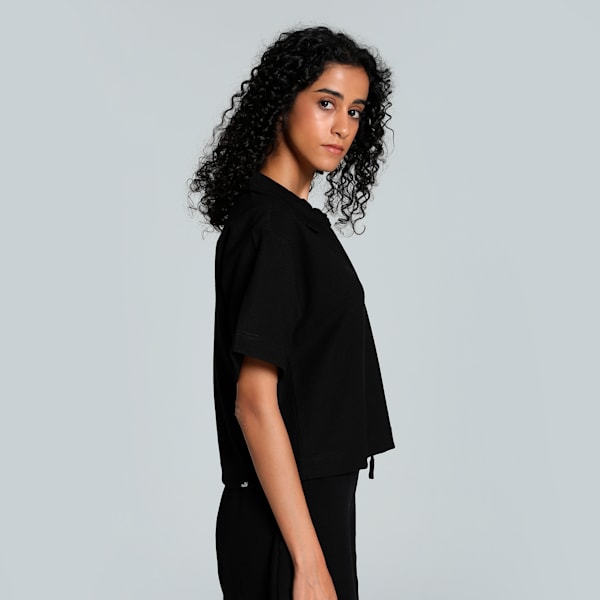 HER Women's Relaxed Fit Polo, PUMA Black, extralarge-IND