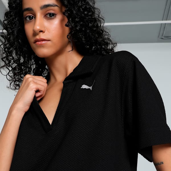 HER Women's Relaxed Fit Polo, PUMA Black, extralarge-IND