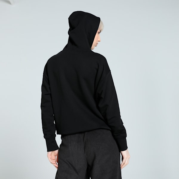 HER Women's Full-Zip Relaxed Fit Hoodie, PUMA Black, extralarge-IND