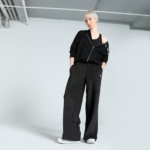 HER Women's Full-Zip Relaxed Fit Hoodie, PUMA Black, extralarge-IND