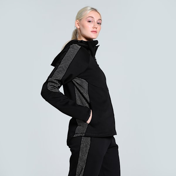 EVOSTRIPE Full-Zip Women's Hoodie, PUMA Black, extralarge-IND