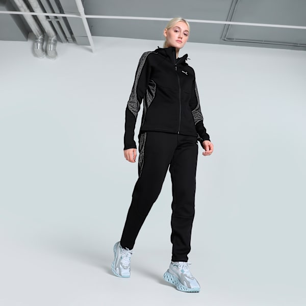 EVOSTRIPE Full-Zip Women's Hoodie, PUMA Black, extralarge-IND