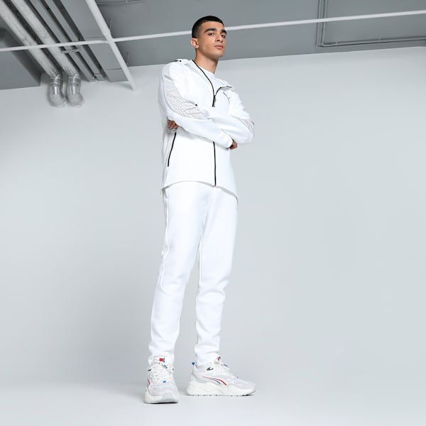 EVOSTRIPE Full-Zip Men's Slim Fit Hoodie, PUMA White, extralarge-IND