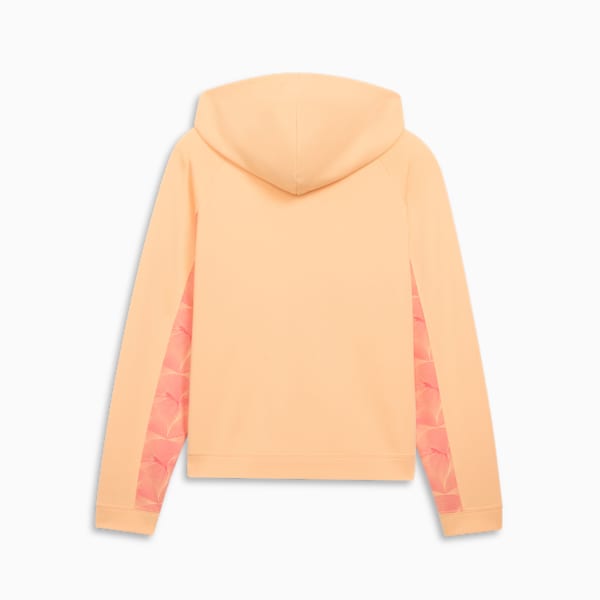 ESSENTIALS GRAPHIC Women's Full-Zip Hoodie, Almost Apricot-AOP, extralarge