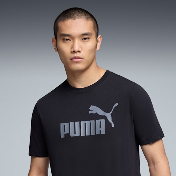 Camiseta ESS Logo No. 1 para hombre, PUMA Black, extralarge